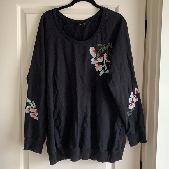 Torrid Black Embroidered Pullover - Picture 1 of 10